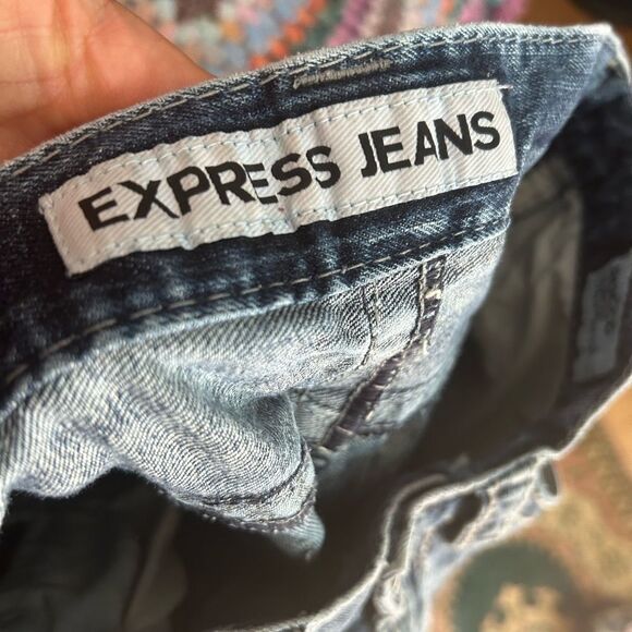 Y2K Express Men's Relaxed Jeans - Distressed Blue 30 x 30 - Picture 5 of 16